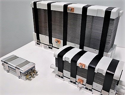 0.4kW, 3.5kW and 35kW assembled stacks