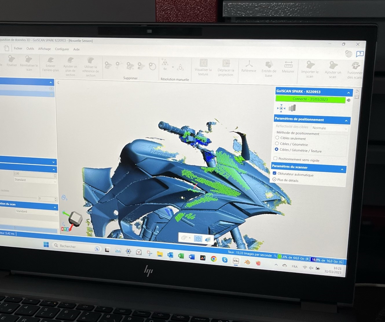 Scan 3D carénage Kawasaki 1000SX